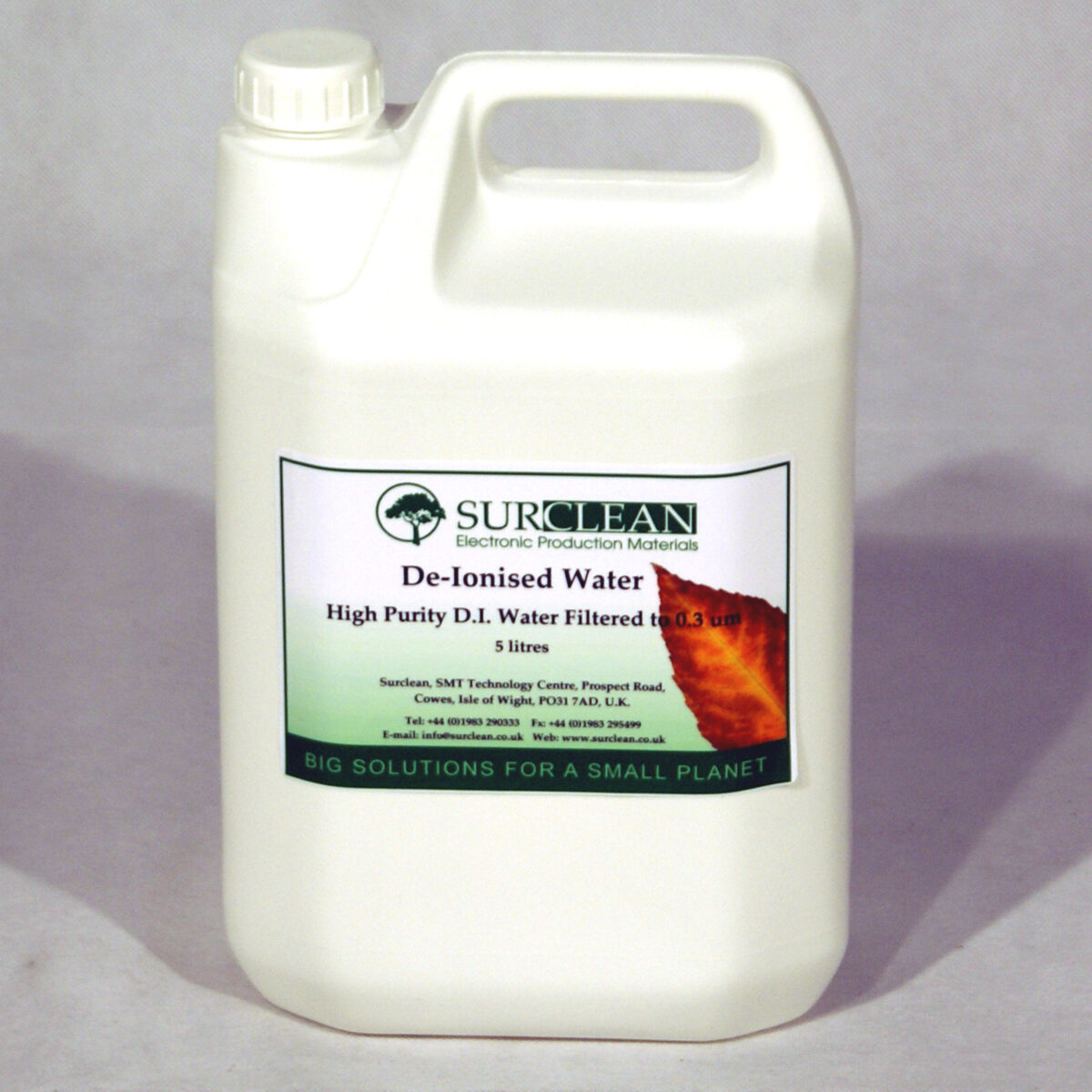 Deionized high purity water