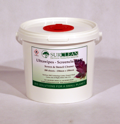 Ultrawipe Screenclean 400 Tub 200 sheets