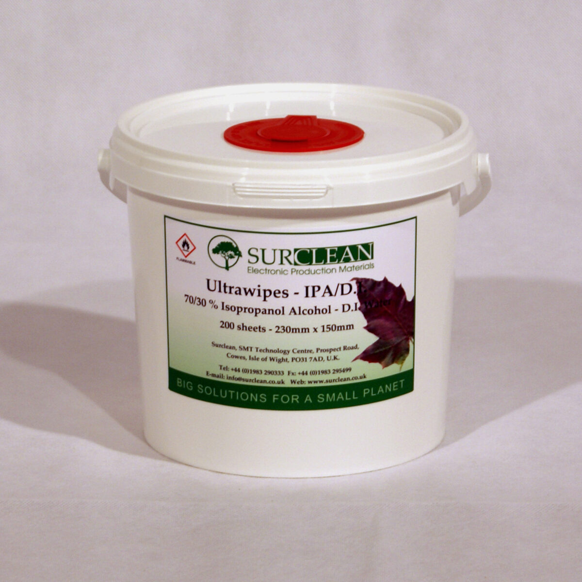Ultrawipes IPA/DI Tub 200 sheets